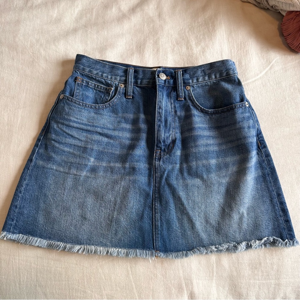 NWT Madewell denim rigid A line skirt